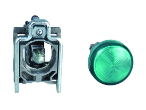 Đèn Báo Nút Nhấn XB4 - Đèn báo Schneider có đèn bulb xanh 250V (không bóng)