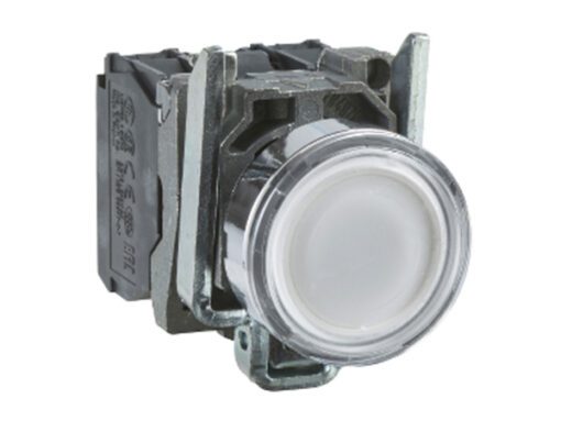 Đèn Báo Nút Nhấn XB4 - Nút nhấn có đèn LED Schneider trắng 48-120VAC