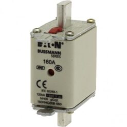 160NHG00B-660 NH FUSE 160A 660V GL/GG SIZE 00 DUAL IN EATON ELECTRIC Fuse-link, LV, 160 A, AC 660 V, NH00, g..