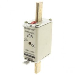 20NHG0B NH FUSE 20A 500V GL/GG SIZE 0 DUAL IN EATON ELECTRIC Fuse-link, LV, 20 A, AC 500 V, NH0, gL/gG, IEC,..