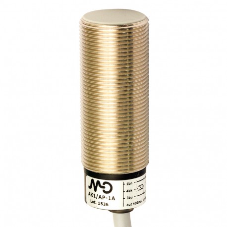AK1/AP-3A MICRO DETECTORS Inductive sensor M18 shielded NO/PNP cable 2m axial AK1/AP-3A MICRO DETECTORS Inductive sensor M18 shielded NO/PNP cable 2m axial