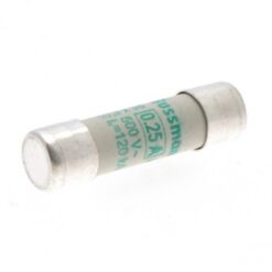 CYLINDRICAL FUSE 10x38 0.25A AM 500V AC C10M0.25 C10M0-25 EATON ELECTRIC Fuse-link, 10x38 mm, 2A, gG
