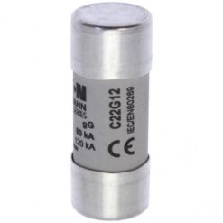 C22G12 CYLINDRICAL FUSE 22 x 58 12A GG 690V AC EATON ELECTRIC Fuse-link, LV, 10 A, AC 690 V, 22 x 58 mm, gL/..