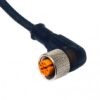 CD12M/LB-050C5 MICRO DETECTORS Connector Female M12 90° 4 poles cable PUR 5m with 3 LEDs