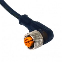 CD12M/LB-050C5 MICRO DETECTORS Connector Female M12 90° 4 poles cable PUR 5m with 3 LEDs