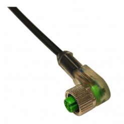 CD12M/NA-050C1 MICRO DETECTORS Connector Female M12 90° c/led NPN N0 3 poles cable PVC 5m