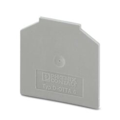 D-OTTA 6 0790417 PHOENIX CONTACT End cover, Length: 43.5 mm, Width: 1.5 mm, Color: gray