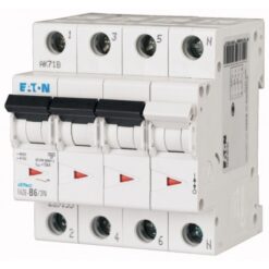 FAZ6-B3,5/3N 177452 EATON ELECTRIC Miniature circuit breaker (MCB), 3.5 A, 3p+N, characteristic: B, 6 kA