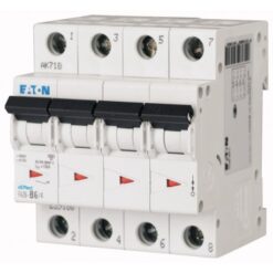 FAZ6-B6/4 239180 EATON ELECTRIC Miniature circuit breaker (MCB), 6A, 4 p, type B characteristic, 6 kA
