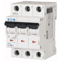 FAZ6-C3/3 239127 EATON ELECTRIC Miniature circuit breaker (MCB), 3A, 3 p, type C characteristic, 6 kA
