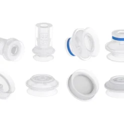 Bellows suction cups, food contact materials (FDA & EU), non-detectable