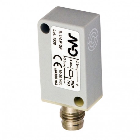 IL1/AP-4F MICRO DETECTORS Inductive sensor unshielded PNP NO plug M8 IL1/AP-4F MICRO DETECTORS Inductive sensor unshielded PNP NO plug M8