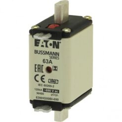 Low Voltage NH 63NHG00BI-690 EATON ELECTRIC Fuse-link, LV, 63 A, AC 690 V, NH00, gL/gG, IEC, dual indicator,..