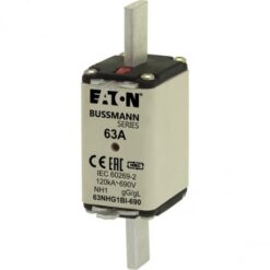 Low Voltage NH 63NHG1BI-690 EATON ELECTRIC Fuse-link, LV, 63 A, AC 690 V, NH1, gL/gG, IEC, dual indicator, i..