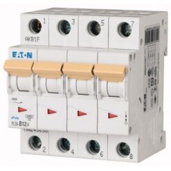 PLS6-B12/4-MW 243058 EATON ELECTRIC Over current switch, 12A, 4 p, type B characteristic