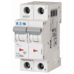 PLS6-B16/2-MW 242854 EATON ELECTRIC Over current switch, 16A, 2 p, type B characteristic