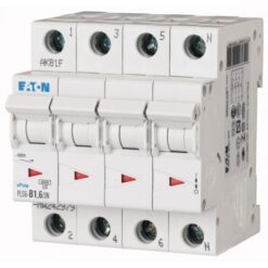 PLS6-B1,6/3N-MW 242979 EATON ELECTRIC Over current switch, 1, 6 A, 3pole+N, type B characteristic