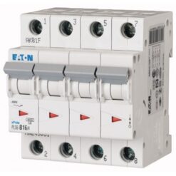 PLS6-B16/4-MW 243061 EATON ELECTRIC Over current switch, 16A, 4 p, type B characteristic