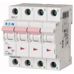PLS6-B2/3N-MW 242980 EATON ELECTRIC Over current switch, 2A, 3pole+N, type B characteristic