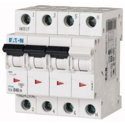 PLS6-B40/3N-MW 242996 EATON ELECTRIC Over current switch, 40A, 3pole+N, type B characteristic