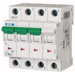 PLS6-B6/3N-MW 242986 EATON ELECTRIC Over current switch, 6A, 3pole+N, type B characteristic