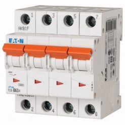 PLS6-B63/4-MW 243067 EATON ELECTRIC Over current switch, 63A, 4 p, type B characteristic