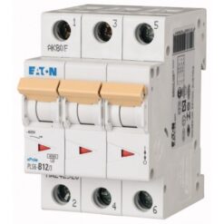 PLS6-C12/3N-MW 243015 EATON ELECTRIC Over current switch, 12A, 3pole+N, type C characteristic