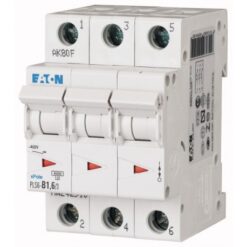 PLS6-C1,6/3-MW 242936 EATON ELECTRIC Over current switch, 1, 6 A, 3 p, type C characteristic