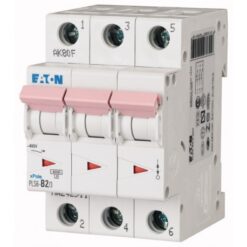 PLS6-C2/3-MW 242937 EATON ELECTRIC Over current switch, 2A, 3 p, type C characteristic