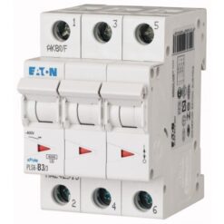 PLS6-C3/3-MW 242939 EATON ELECTRIC Over current switch, 3A, 3 p, type C characteristic