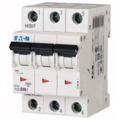 PLS6-C40/3-MW 242953 EATON ELECTRIC Over current switch, 40A, 3 p, type C characteristic