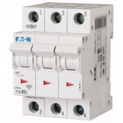 PLS6-C5/3-MW 242942 EATON ELECTRIC Over current switch, 5A, 3 p, type C characteristic