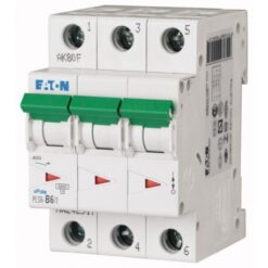 PLS6-C6/3N-MW 243012 EATON ELECTRIC Over current switch, 6A, 3pole+N, type C characteristic