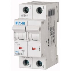 PLS6-D1,6/2-MW 242890 EATON ELECTRIC Over current switch, 1, 6 A, 2 p, type D characteristic