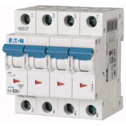 PLS6-D20/4-MW 243111 EATON ELECTRIC Over current switch, 20A, 4 p, type D characteristic