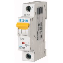 PLS6-D25-MW 242706 EATON ELECTRIC Over current switch, 25A, 1p, type D characteristic