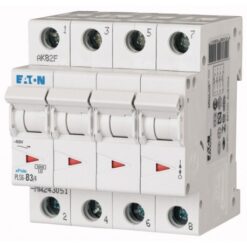 PLS6-D3/4-MW 243100 EATON ELECTRIC Over current switch, 3A, 4 p, type D characteristic