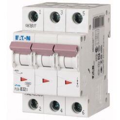 PLS6-D32/3N-MW 243044 EATON ELECTRIC Over current switch, 32A, 3pole+N, type D characteristic