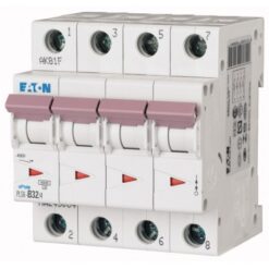 PLS6-D32/4-MW 243113 EATON ELECTRIC Over current switch, 32A, 4 p, type D characteristic