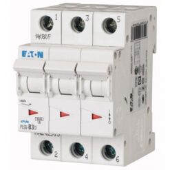 PLS6-D8/3-MW 242967 EATON ELECTRIC Over current switch, 8A, 3 p, type D characteristic