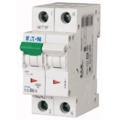 PLZ6-B6/1N-MW 242779 EATON ELECTRIC Over current switch, 6A, 1pole+N, type B characteristic