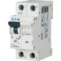 FAZ6-B1/1N 177494 EATON ELECTRIC Miniature circuit breaker (MCB), 1A, 1pole+N, type B characteristic, 6 kA