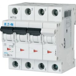 FAZ6-B2/3N 177449 EATON ELECTRIC Miniature circuit breaker (MCB), 2A, 3pole+N, type B characteristic, 6 kA