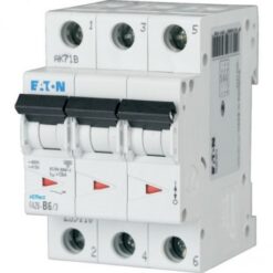 FAZ6-D3/3 177438 EATON ELECTRIC Miniature circuit breaker (MCB), 3A, 3 p, type D characteristic, 6 kA