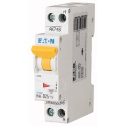 PLN6-B25/1N-DE 263274 EATON ELECTRIC Miniature circuit breaker (MCB), 25A, 1pole+N, type B characteristic