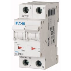 PLZ6-D63/1N 113431 EATON ELECTRIC Miniature circuit breaker (MCB), 63A, 1pole+N, type D characteristic