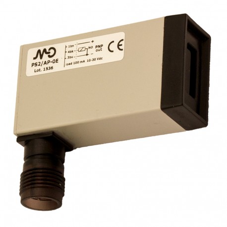 PS2/AP-0E MICRO DETECTORS Photoelectric sensor diffuse 100 mm NO/PNP plug M12 PS2/AP-0E MICRO DETECTORS Photoelectric sensor diffuse 100 mm NO/PNP plug M12