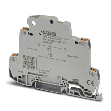 TTC-6-TVSD-D-60DC-PT-I 2906853 PHOENIX CONTACT Fine surge protection with integrated status indicator for a .. TTC-6-TVSD-D-60DC-PT-I 2906853 PHOENIX CONTACT Fine surge protection with integrated status indicator for a ..
