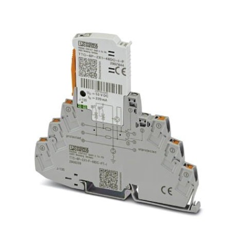 TTC-6P-2X1-F-48DC-PT-I 2908209 PHOENIX CONTACT Surge protection, consisting of protective plug and base elem.. TTC-6P-2X1-F-48DC-PT-I 2908209 PHOENIX CONTACT Surge protection, consisting of protective plug and base elem..